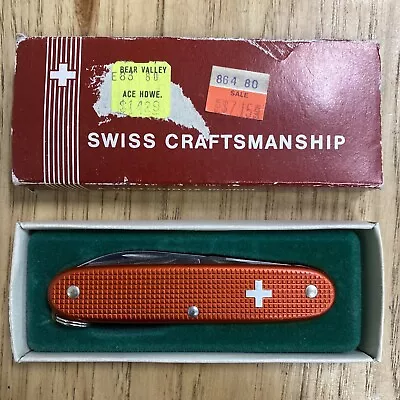 1980s Victorinox Pioneer Swiss Army Knife Red Alox Aluminum New In Box!! • $269.95