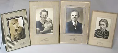 Lot 1940s Vintage Studio Grade Black & White Photos In Cardstock Display Folders • $15.50