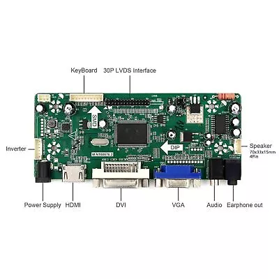 HDM I VGA DVI Audio LCD Controller Board For Lcd Panel Only Controller Board • $18.88