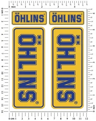 Ohlins Fork Shock Stickers Set Aprilia Ducati Kawasaki Graphics Laminated Decals • £7.89