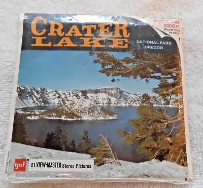 View Master Crater Lake NP Oregon B246 NEW In Packet 3 Reels Book GAF 1970 • $17.50