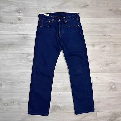 Levi’s Men’s Jeans Selvedge Blue Waist 29 Leg 32 501 Anniversary Edition Button • £50