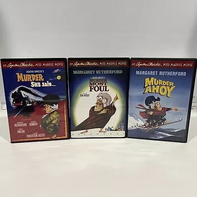 Agatha Christies Miss Marple DVD Lot | Murder She Said Most Foul Ahoy • $15.77