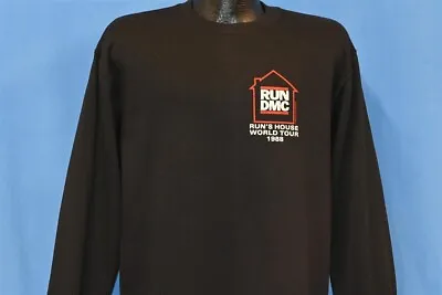 Vtg 80s RUN DMC RUN'S HOUSE 1988 TOUGHER THAN LEATHER TOUR SWEATSHIRT UNWORN M • $2001