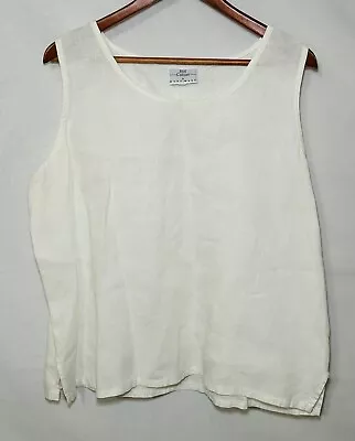 Hot Cotton By Marc Ware Women’s Large Top Sleeveless White Blouse • $17.95