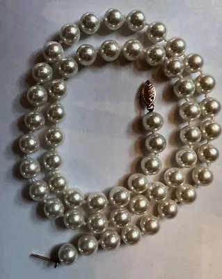 Vintage 14k Gold Pearl Necklace • $90