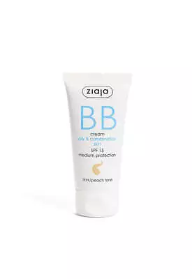 Ziaja Bb Cream For Oily & Combination Skin - Dark/Peach Tone 50 Ml OFFICIAL UK • £9.83