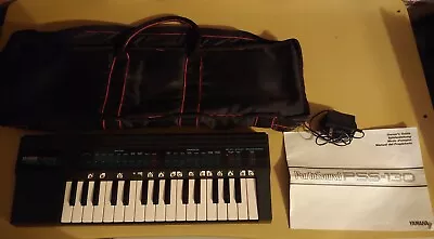 Yamaha Portasound PSS-130 Portable Electronic Keyboard Piano Synthesizer & Case • $44