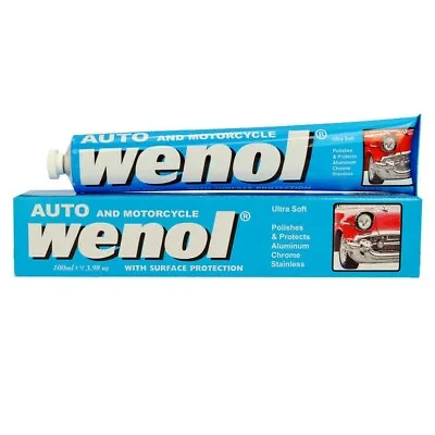 Wenol Ultra Soft Auto Metal Polish - 100 ML 3.98 Fl. Oz. Tube [Blue] • $13.25