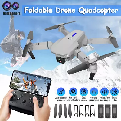 Foldable Drone 4K HD Selfie Drone Camera RC Quadcopter For Kids Adults Beginners • £21.92