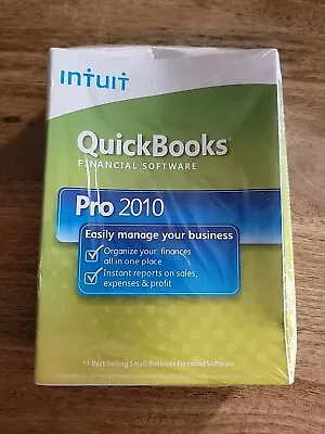 Intuit Quickbooks Pro 2010 For Windows Full Retail Usa Version =new Sealed Box= • $429.99