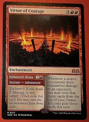Magic The Gathering: WOE Enchanting Tales Virtue Of Courage M #0157 • $2.59