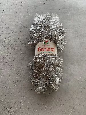 Vintage Valley Decorating 3”x20” 3 Ply Christmas Silver Tinsel Garland NOS • $7