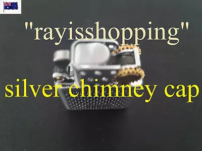 SILVER Fluid Lighter Insert Chimney Cap Flame Wick Cover Sealed Similar Zippo • $28.01