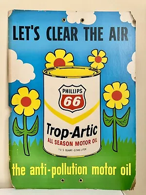 29” Phillips 66 Sign Gas Advertising Flower Power Decor Vintage Rare Clear Air • $248.88