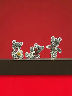 Lot Of 3 Swarovski Crystal Figurines Bear On Ice Skates Honeypot W/Bee 2in • $149.99