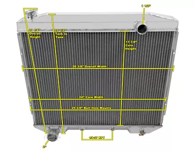 1959 Ford Galaxie V8 Champion Cooling 3 Row Aluminum Radiator CC5759 • $246.95