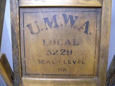 Antique Coal Mining 1946 UMWA Local 5229 Folding Chair From Scalp Level Pa • $225