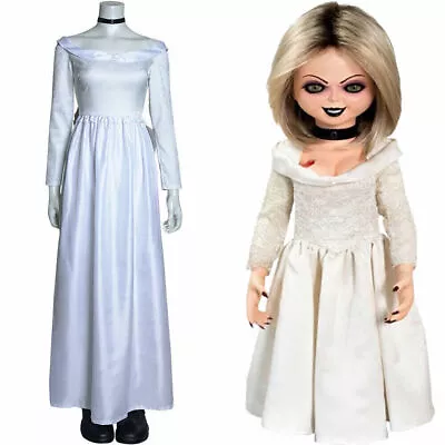 Bride Of Chucky Tiffany Cosplay Costumes Long Dress Halloween Suit Outfit Party • $44.91