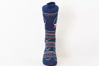 Men's Christmas Snow Globe Winter Snowman Novelty Crew Socks Shoe Size 6-12.5 • $6.99