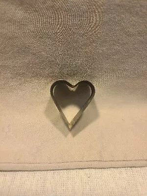 Vintage Primitive Metal Tin Cookie Cutter Heart Valentines Day Cookie Cutter  • $2