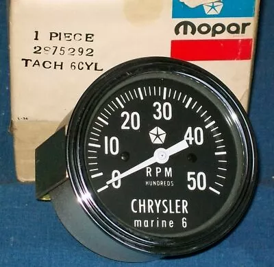 ✅  Vintage Nos Chrysler Tach Mopar 2875292 6 Cyl Cylinder Engine Oem Tachometer • $329.88