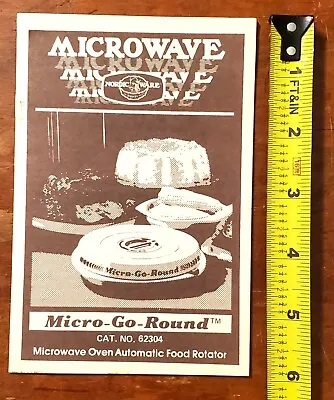 MICRO-GO-ROUND  - Instructions + Recipes Booklet By Nordic Ware • $7