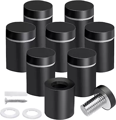8 Pack Standoff Screws 3/4 X 1 Inch Black Sign Standoffs Stainless Steel Stand O • $15.27
