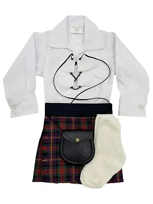 £49.99 • Buy Cameron Of Erracht Tartan Baby Kilt Outfit Kilt,Shirt, Hose And Sporran