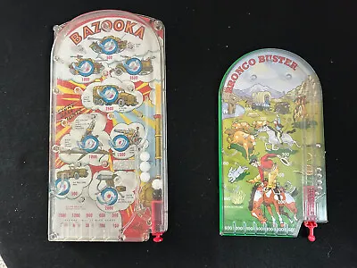 Vintage MARX BAZOOKA PINBALL GAME Military Style Game & Bronco Buster • $19.99