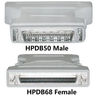 PTC External SCSI 3 Adapter HPDB68 Female To HPDB50 Male SCSI 2 Converter • $15.99