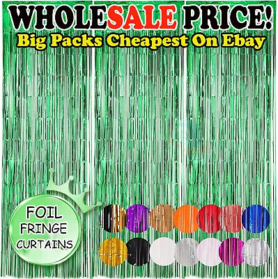 2m Wholesale Foil Fringe Tinsel Backdrop Curtain Door Birthday Party Decoration • £79.99