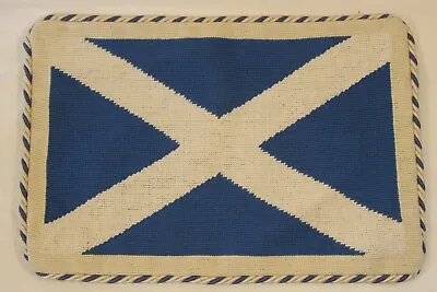 Scottland Flag Needlepoint Cushion Cover Tapestry Handmade • £21.99