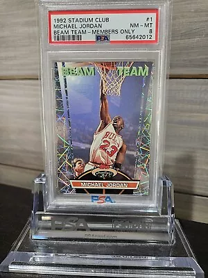 1992-93 Stadium Club Members Only BEAM TEAM #1 Michael Jordan NM-MT PSA 8 • $399.99