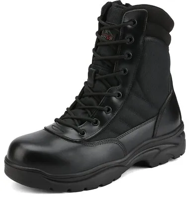 Men's Steel Toe Work Boots Safety Military Combat Work Shoes US Size 6.5-15 • $62.99