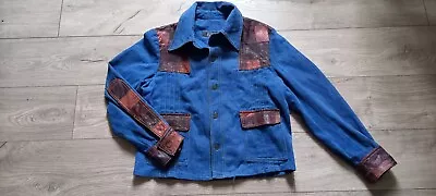 Dr.Denim & Mr.Hide Denim Leather Mens Shirt Jacket Size L • $75