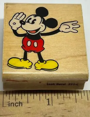 Look Here Mickey Mouse Mounted Rubber Stampede Stamp Disney 391-C • $9.95