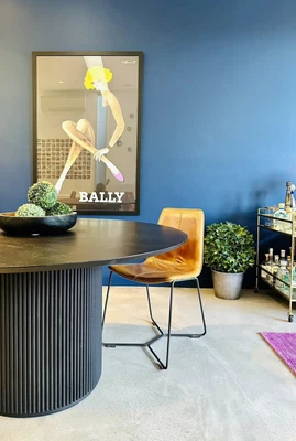 $800 • Buy Black Tully Globe West Dining Table + 6 Chairs