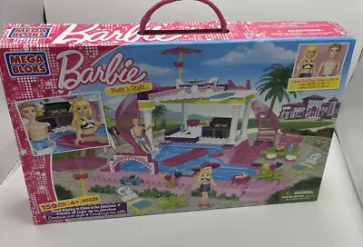 2012 Mega Bloks Build N Style BARBIE POOL PARTY Complete With Box + Manual 80228 • $20