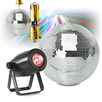 Battery Powered Glitter Mirror Ball 12  Spot Light Wedding Disco PS12W G007NWG • £130