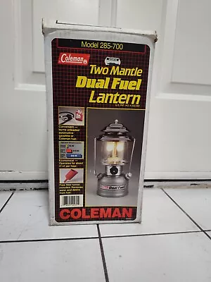 Coleman Dual Fuel Lantern 2-Mantle  Model 285-700 Vintage Untested • $39.99
