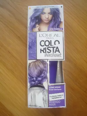 L'Oreal Colorista Washout Indigo Blue Semi Permanent Hair Colour Dye Shampoo NEW • £4.95