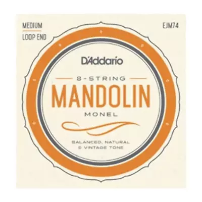 EJM74 D'addario Monel Mandolin String Set - Medium 11-40 • $14.95