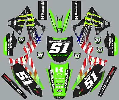 Graphic Kit For 2009-2012 Kawasaki KX250f KX 250f American Monster Decals • $95.99