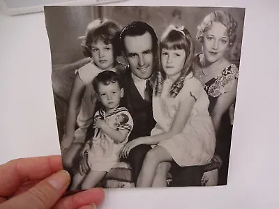 Harold Lloyd Press Promo Photo Mildred Davis Family Children 5-3/8 X 5-1/2 1934 • $74.99