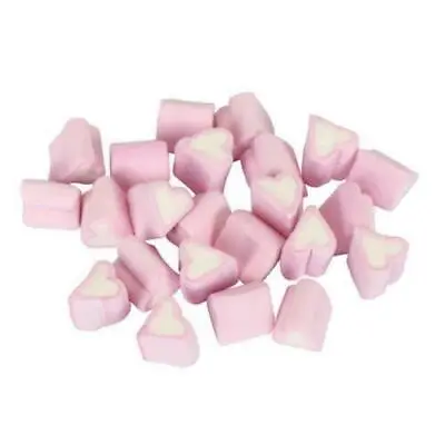 Small Pink Heart Shape Mallow Marshmallow Wedding Christmas Valentine SWEETS • £6.15