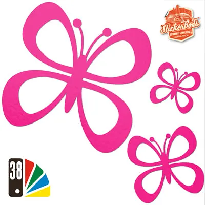 25 BUTTERFLY STICKERS DECALS For Car | Wall | Home - 38 Colours (S1)  • £4.95