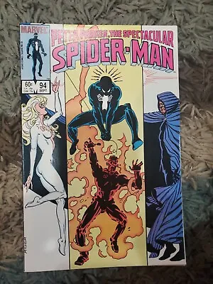 Peter Parker The Spectacular Spider-Man 94 Black Cat & Costume Fine 1984 Marvel • $15