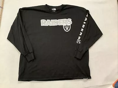 Oakland Raiders Shirt Mens 3XL Black Long Sleeve NFL Football Team Apparel Tee • $14.99