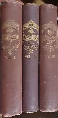 1886 History Of Methodism In Tennessee 3 Volumes By M'Ferrin Vintage • $150